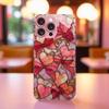 Aesthetic Pink Bow and Heart mobile phones Glass phone case for iphone 17 pro max cover for iPhone 17 16 15 14 13 12 pm Pro Plus