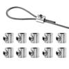 10pcs For 2mm Wire Rope Clamp  Copper Suspension Clips Single Hole Retainer Clip Adjustable Screw Fixing Hardware Accessories