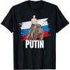 Putin On Bear Russia President Moscow Gift Men T-Shirt Casual High Quality 100_ COTTON O-Neck Short Sleeve Shirts Streetwear ...