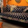 Anti Slip Sofa Cushion Backrest Towel Checkered Patchwork Pattern Sofa Towel Rural Style Pure Cotton Sofas Slip Covers