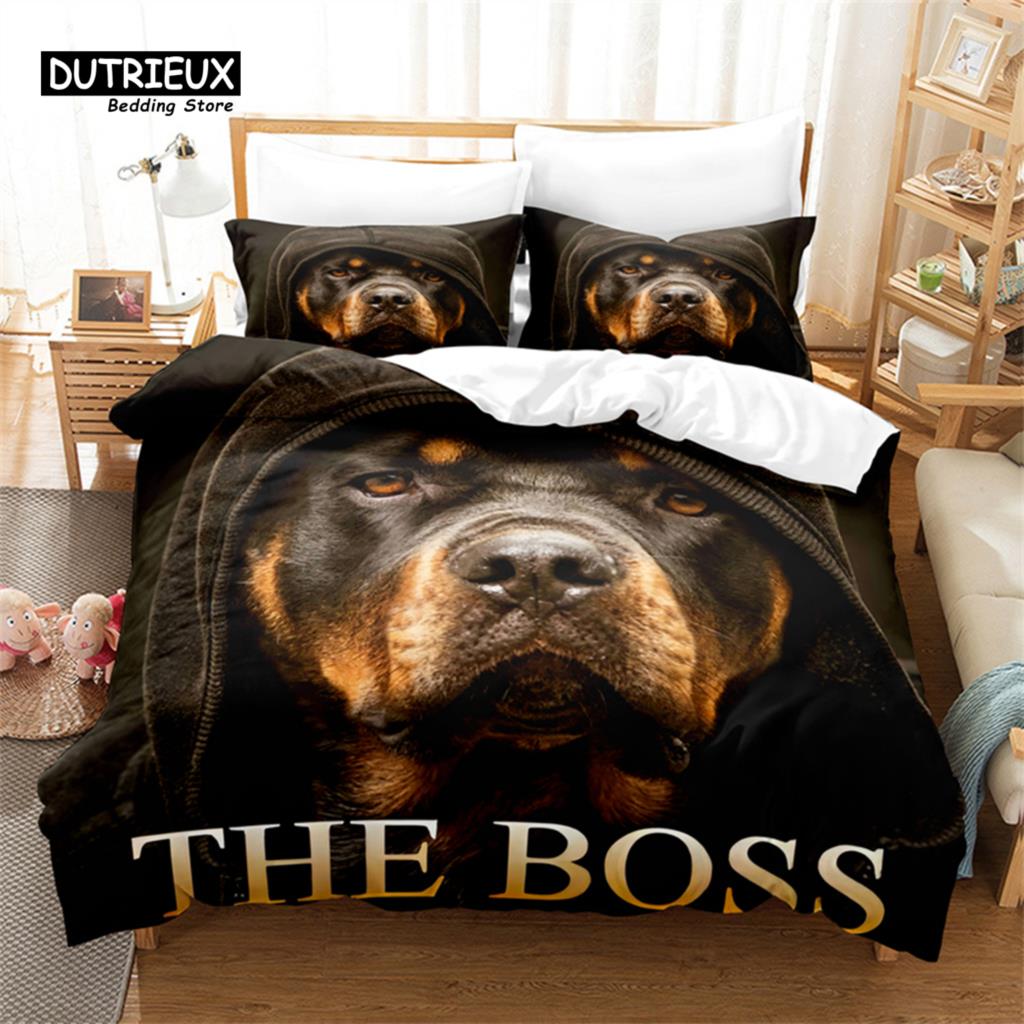 Cute Animals, Dogs Duvet Cover Set, Fashion Bedding Set, Soft Comfortable Breathable Duvet Cover, For Bedroom Guest Room Decor