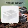 Reptile Feeding Box Breeding Critter Hatching Container Clear Terrarium Habitat Cage for Animal