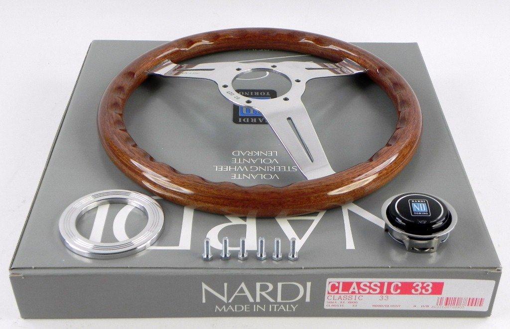 NARDI CLASSIC Wood Polished Spoke 330mm Steering Wheel N100 &