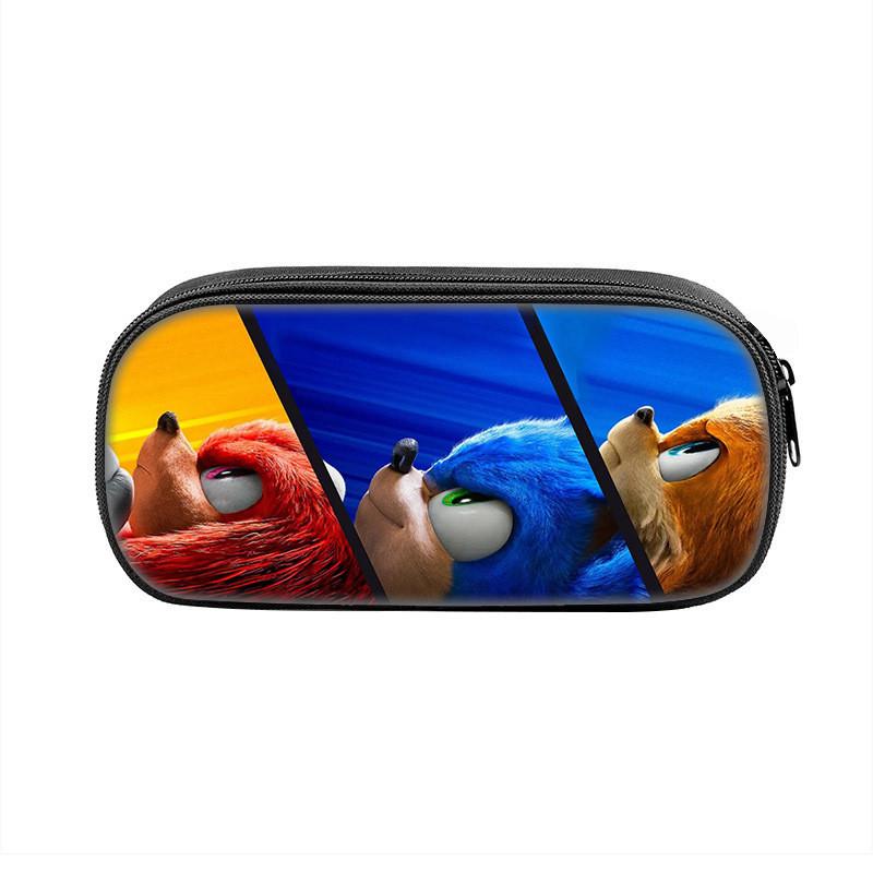 Sonic The Hedgehog Pencil Case With Nylon Material For School Students And Collectors