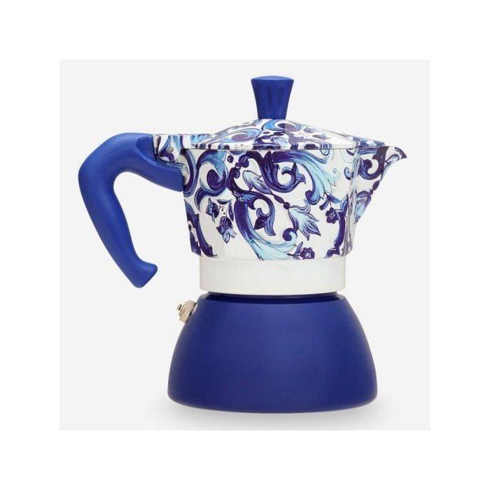 Italian Coffee Maker Bialetti 5356 0 19L Blue White Aluminum 4 Cups