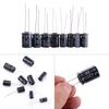 125pcs Electrolytic Capacitor Assortment Kit Set 1uF.2200uF 25 Values, Miniature, Popular,  , Packed In Plastic Bags, Suitable for