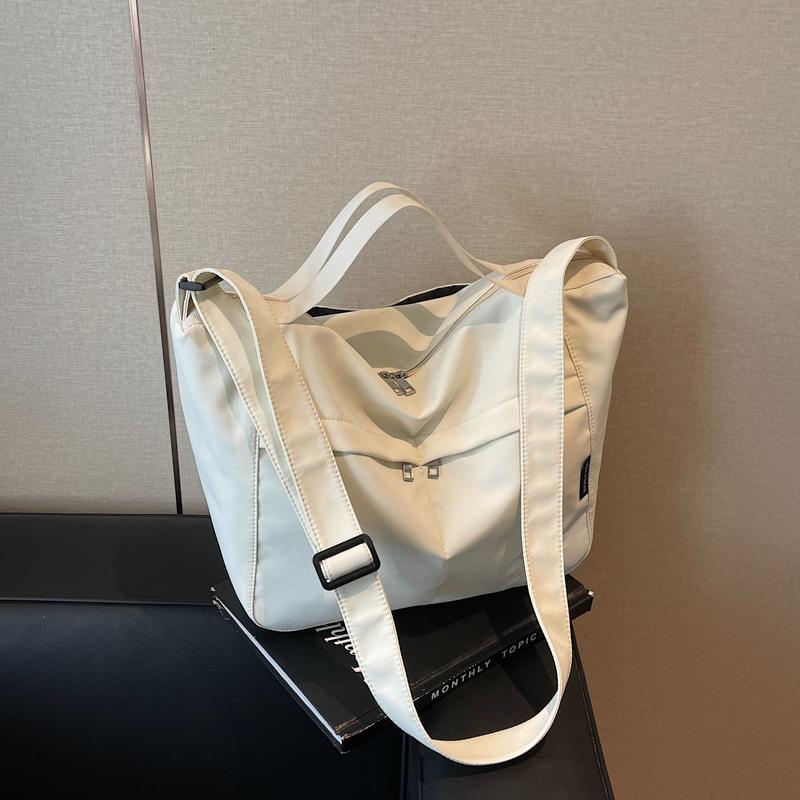 Student Class Handbag Lightweight Waterproof Nylon Cloth Tote Bag Large Capacity Crossbody Bag
