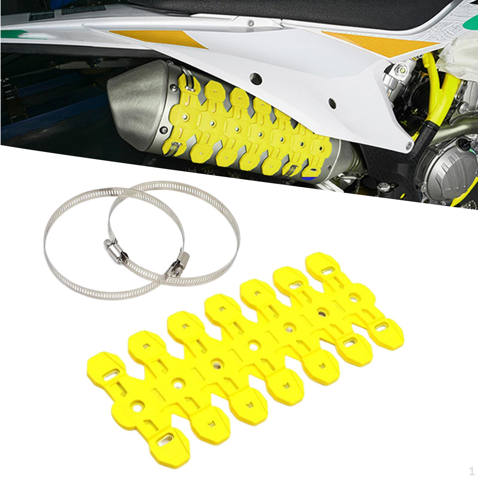 Exhaust , Guard, for Motorbike Durable Replacement 1 Set Yellow