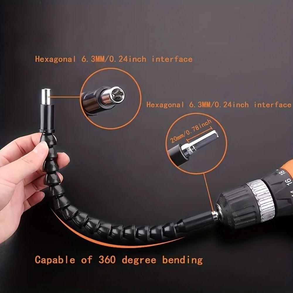 1Pcs 200/250/300mm Shaft Connecting Link Shaft Drill Bit Screw Driver Electrical Tool Accessories