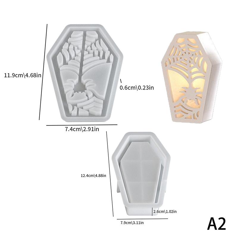 Halloween Resin Silicone Molds Resin Coffin Molds Storage Box Molds Halloween Decorative Casting Mold For Halloween