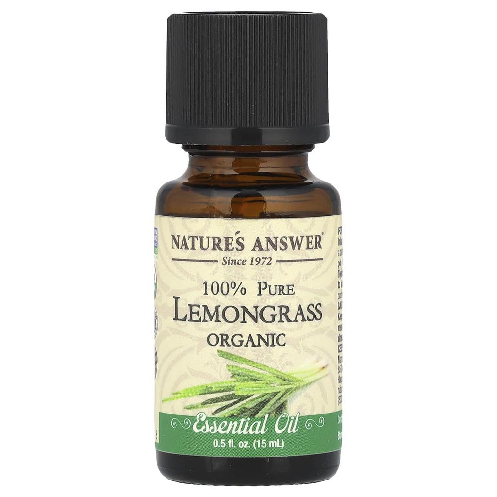 Nature'S Answer, Organic Essential Oil, 100% Pure Lemongrass, 0.5 Fl Oz (15 Ml)