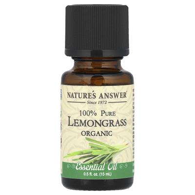 Organic Essential Oil, 100% Pure Lemongrass, 0.5 Fl Oz (15 Ml)