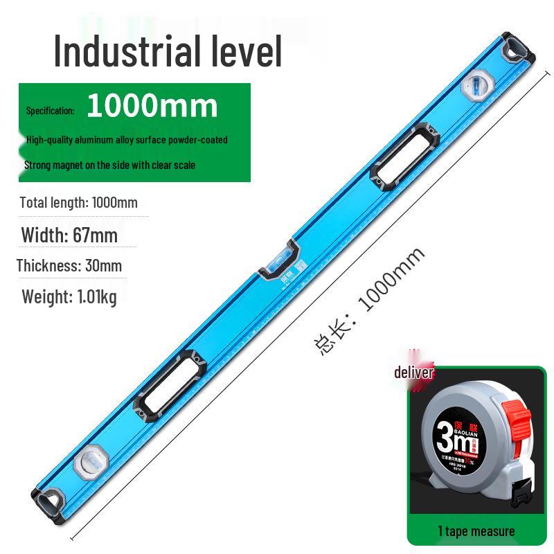 Aluminum Alloy Magnetic Spirit Level and Tape Measure Tool