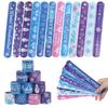 12Pcs Frozen Party Snowflake Slap Bracelets Kids Birthday Party Favors Goodie Pinata Fillers 2025 Winter Christmas Party Gifts