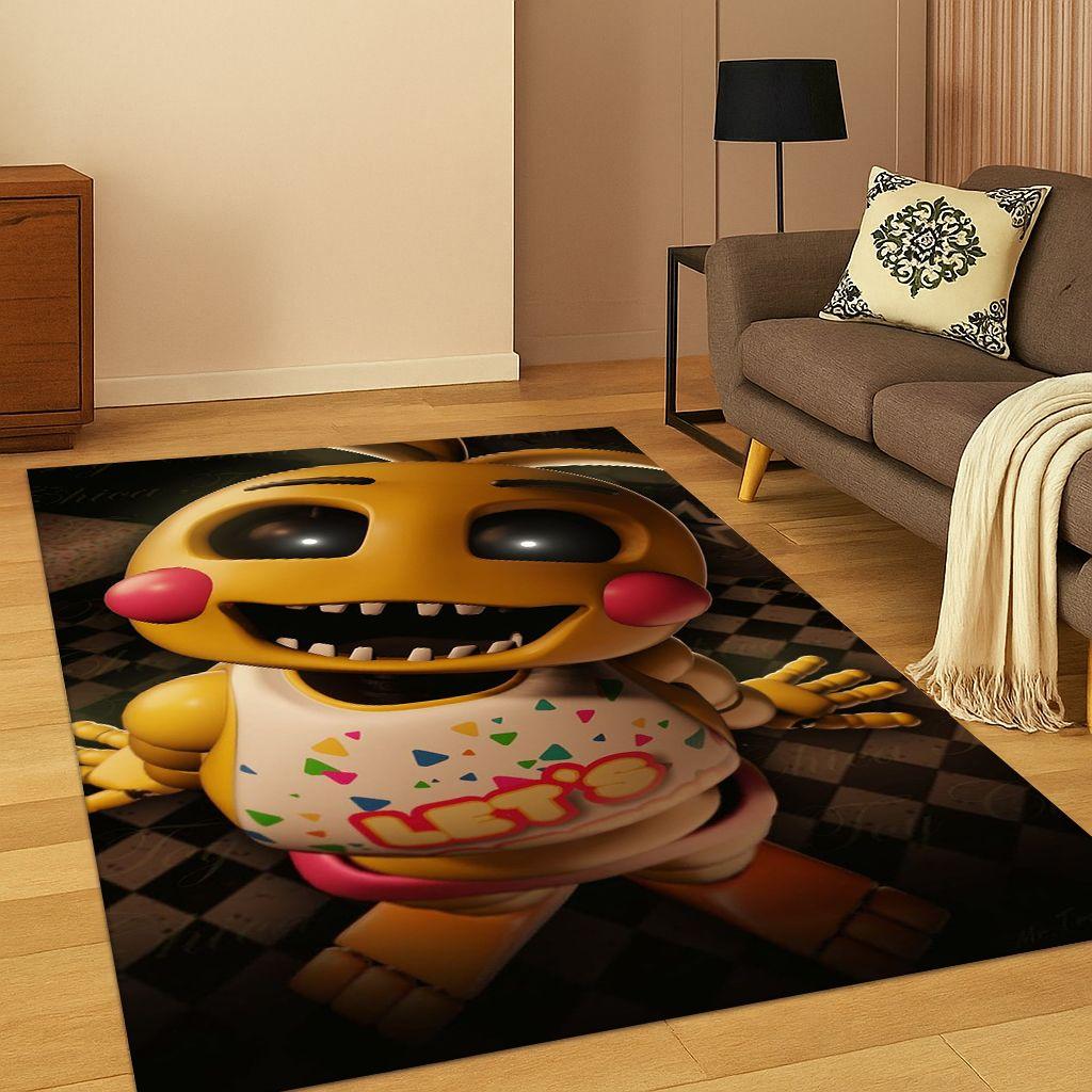 

3D F-FNAF Гра Мультяшний Килим для Спальні Вітальні Дивана Килимок для Вхідних Дверей Декор для Дому, Дитячий Килим для Ігрової Зони Нековзкий Різдвяний Подарунок 40x60cm