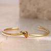 Modern Gold Knot Bangle for Women - Simple, Elegant, Open Design