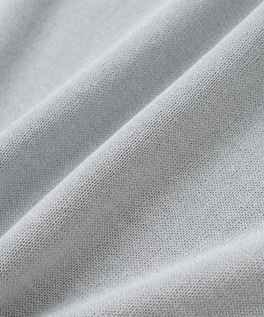 KNITTED Shellon Cooling Single Crop Round Knit Light Grey
