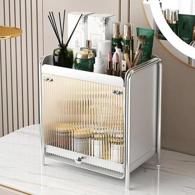 Organizador de maquillaje de lujo, caja de almacenamiento de cosméticos de gran capacidad, cajón de almacenamiento para el cuidado de la piel de mujeres, contenedor de maquillaje, joya