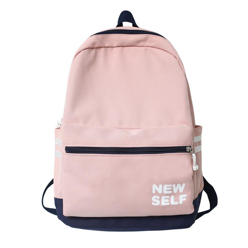 

School bag fashion new summer Korean version ins style school bag female leisure junior high school students large capacity backpack рожевий