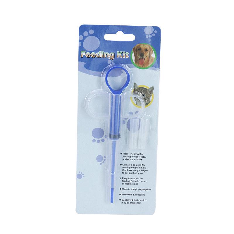 

Pet Medicine Feeder & Water Dispenser for Dogs and Cats - Syringe with Pliers for Medicating, Deworming, and Hydration. синий