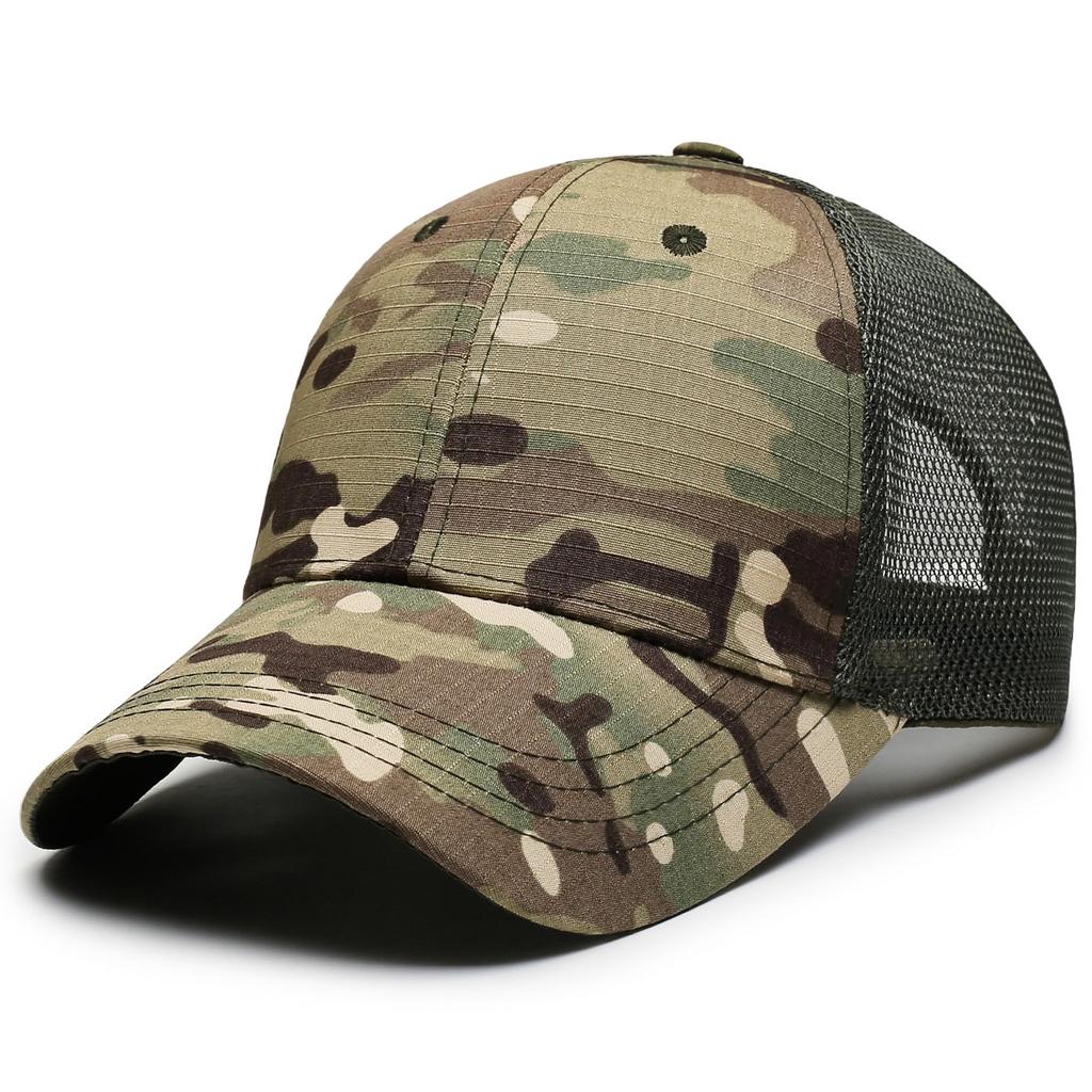 NORTHWOOD Camouflage Mesh Breathable Peaked Cap Men's Outdoor Sun Protection Visor Summer Tactical Baseball Cap Mesh Cap