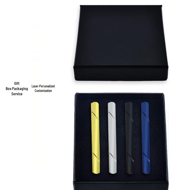 Pinza para Corbata Plateada con Logo Láser para Hombre - Accesorio para Bodas y Negocios