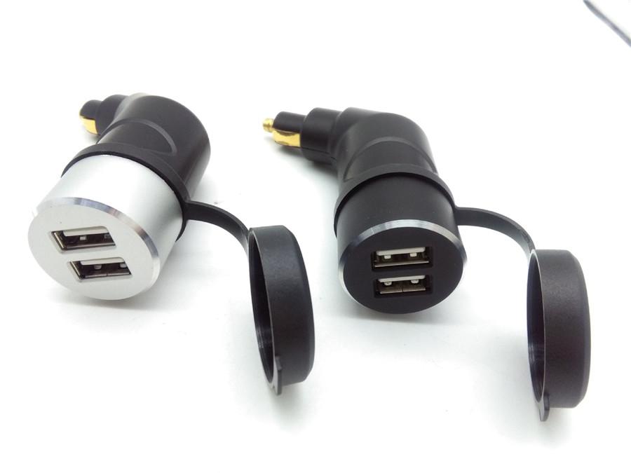 Motorcycle Cigarette Lighter Socket 5V 3.3A Portable Dual USB Color Power Adapter Plug For BMW BMW F 650/700/800 GS | R 1200 GS