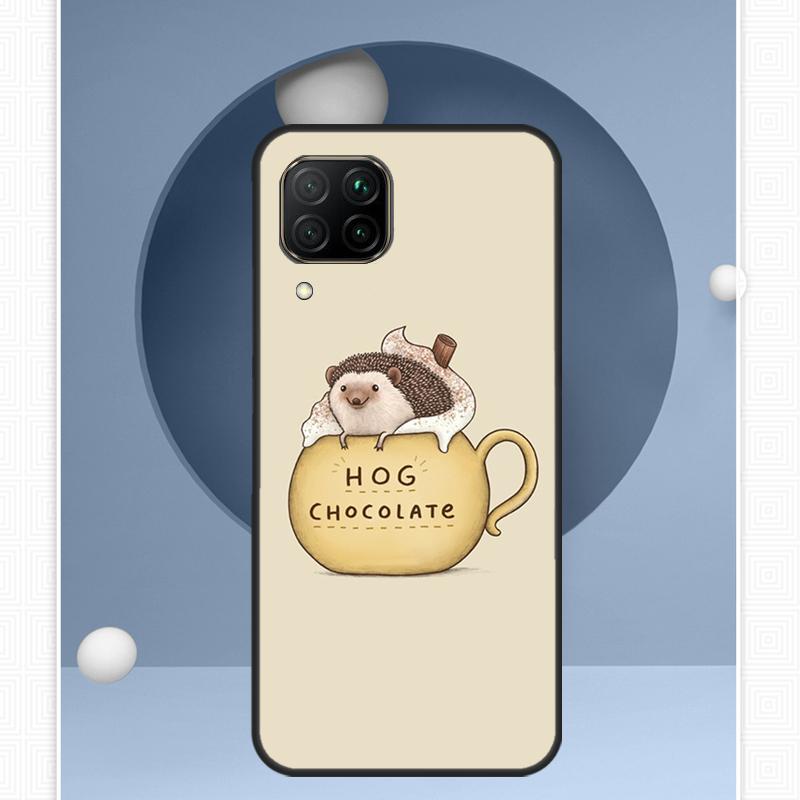 Kawaii Hedgehog For Huawei Nova 12i 12s 11i 8i Y91 Y60 Y70 Y72 Y90 Y61 9 10 SE P20 P40 Lite P30 P60 Pro Case