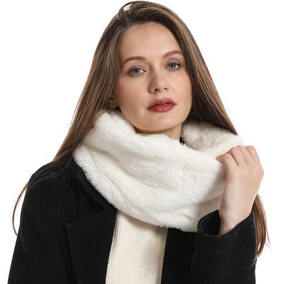 Mode Pelz Hals Warmer Schal Winter Unisex Doutdoor Wandern Dicker Durchgezogener Plüsch Ring Schals Kinder Frauen Radfahren Snood Kragen