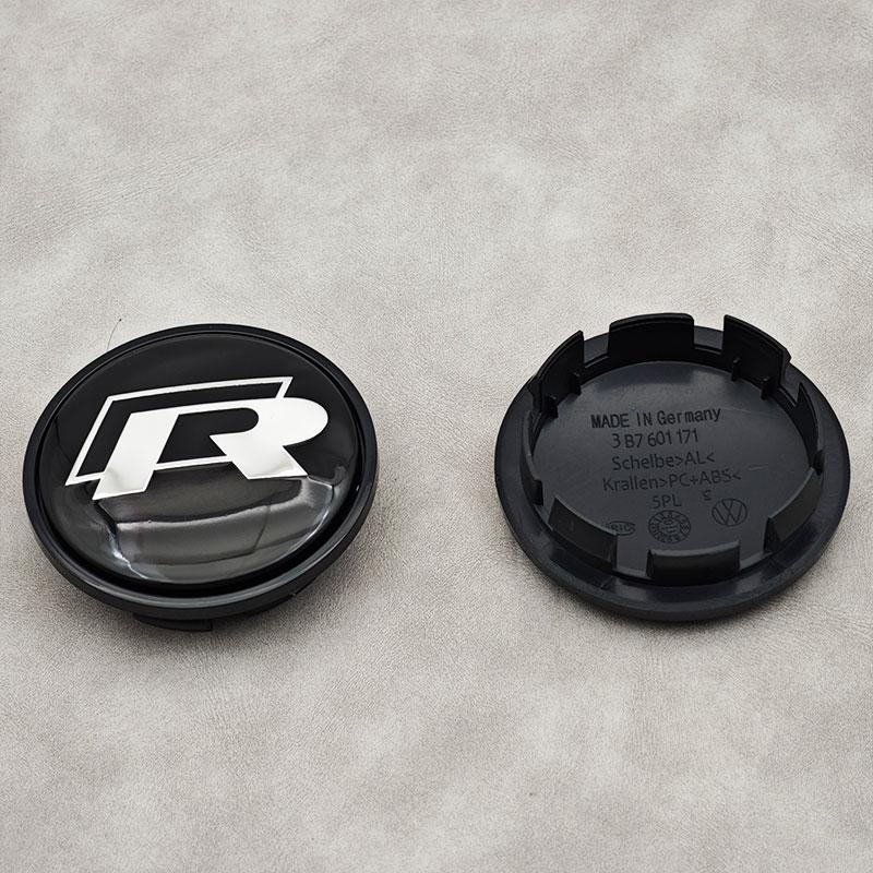 For VW Volkswagen Jetta MK5 Golf 4pcs 65mm VW R Car Wheel Center Caps For Volkswagen VW R GTI Golf 6 Passat CC Magotan Touran Ti