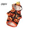 Halloween Dog Clothes Pumpkin Hoodie, Pet Sweatshirt Autumn Pullover, Cute Costume Hooded T-shirt for Small Medium Dogs Cats Hoodie