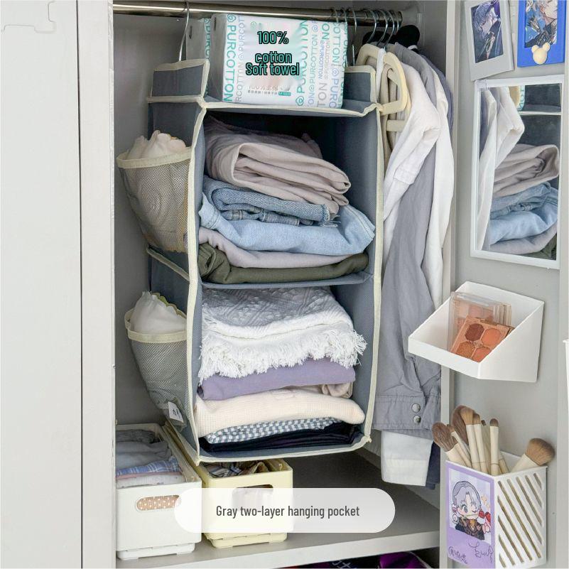 Student Dorm Metal Locker Hanging Wardrobe Organizer for Clothes, Underwear, and Socks