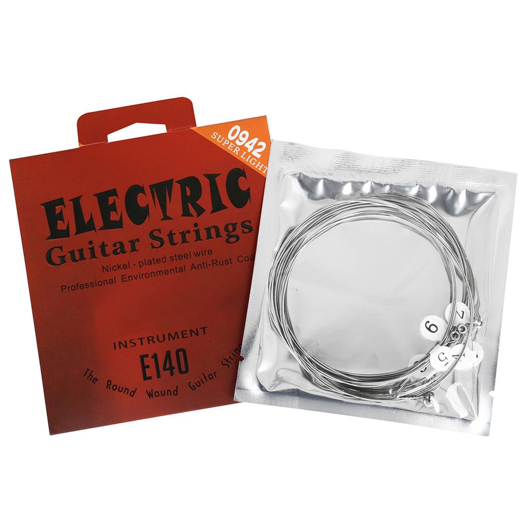 6Pcs Electric Guitar Strings .009-.042 Guitar Strings Replacement Musical Instrument Accessories Easy to Install
