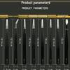 Stainless Steel Black ESD Bent Pointed Tweezers - Anti-static Mobile Phone Repair & Nail Art Tool