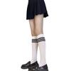 Japanese White Jk Tube Socks Sweet College Style Striped Socks Velvet Calf Socks Women'S Knee Socks Ins Style
