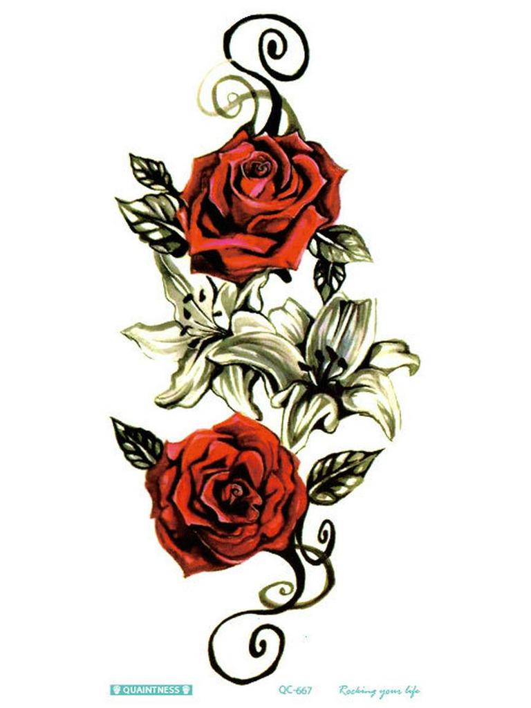 Ruicailong Pegatinas de Tatuaje de Brazo Floral 3D Impermeables para Mujer - Diseño Elegante y Sexy