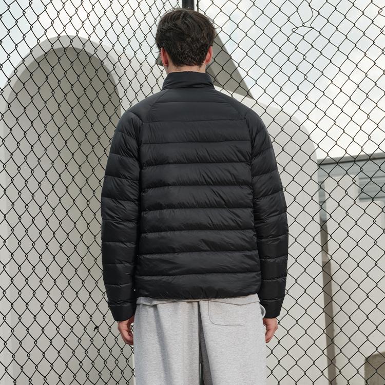 Reebok Solid Color Zip Stand Collar Down Jacket Unisex Jacket Black 23FRC275UGH0