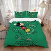 3pcs Set Dino Mickey 1pc of Quilt Cover+2pcs of Pillowcase, No Core, Print Bedding, All Seasons Bedroom Setting005