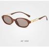 European and American style women's smell coffee color new oval small frame square round face women's sunglasses high-end sunglasses