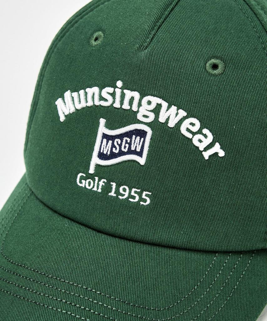 Cap Biowash Processed Front 3D Embroidery Sun Protection Golf MG4FCP05M GR00 [Munsingwear] Men's (Green)