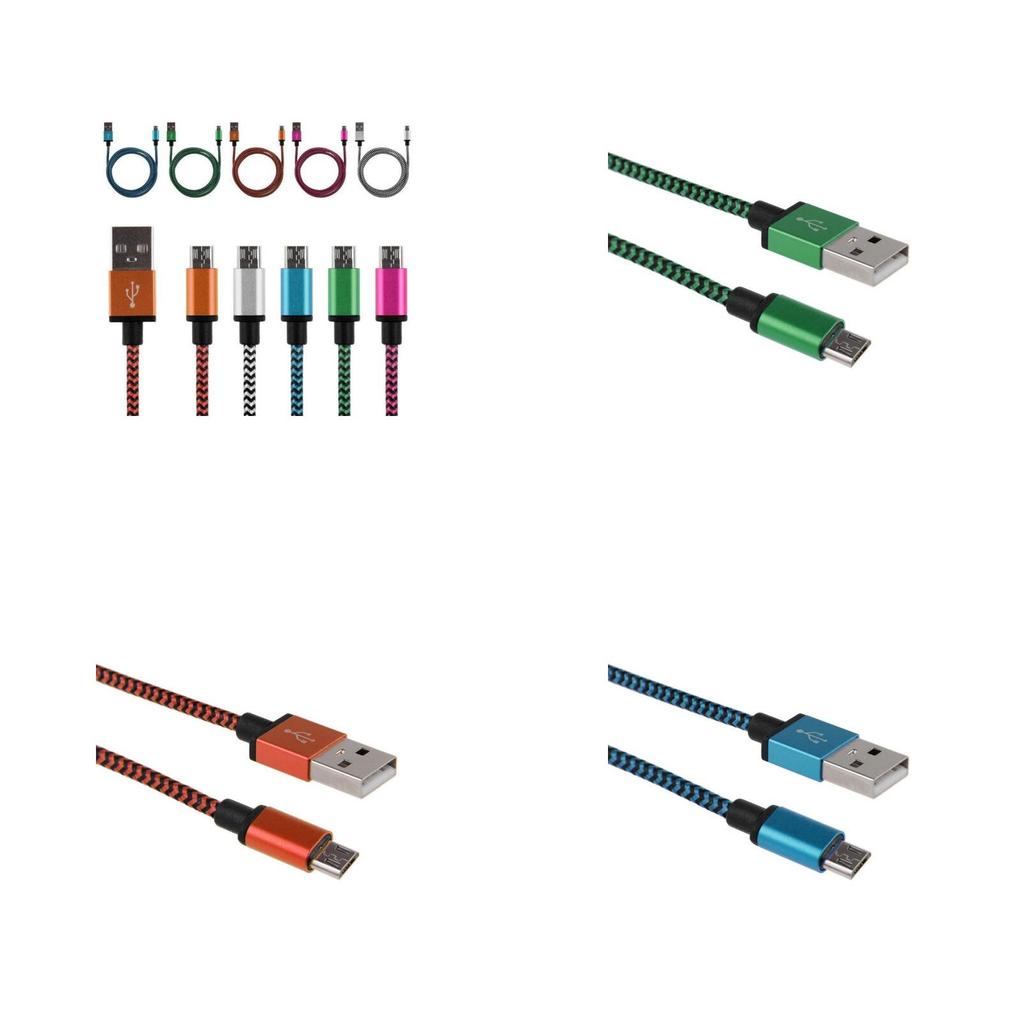 Timeless Design 3/6/10ft Aluminum Braided Micro Usb Data Sync Charger Cable For Your Android Phone