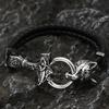 Viking Wolfskop Thor Hamer Armband Gepersonaliseerde Viking Mannen Sieraden Viking Wolfskop Armband Viking Sieraden Cadeau Cadeau Cadeau