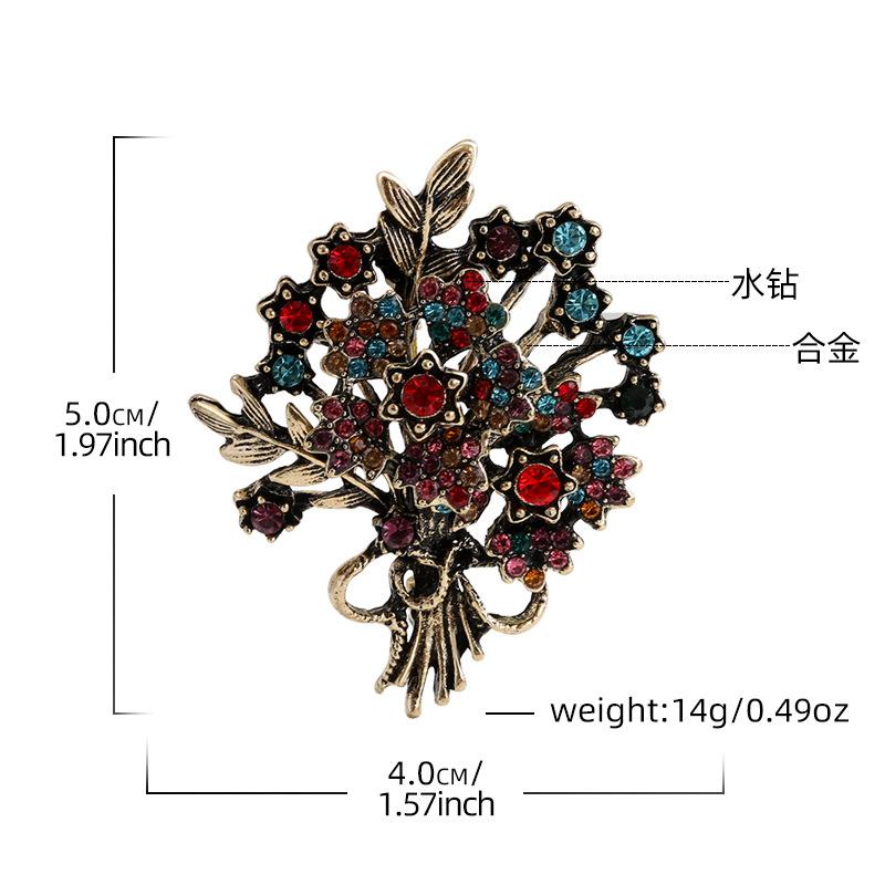 New fashion atmosphere fortune tree brooch high sense diamond-encrusted women's corsage coat pin accessories