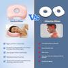Cotton Filling Ear Piercing Pillow Breathable Portable Pillow with Ear Hole Comfortable Ergonomic Curved Side Sleeping Pillow