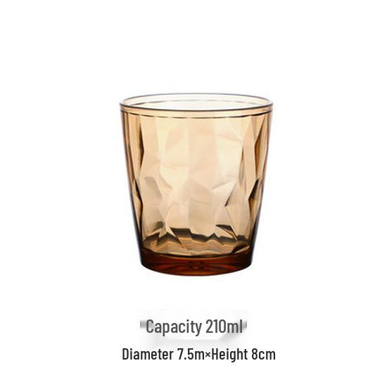 Colored Acrylic Water Cup: Transparent, Heat-Resistant, Drop-Resistant—Perfect for Mouthwash, Juice, Tea, or Beer.