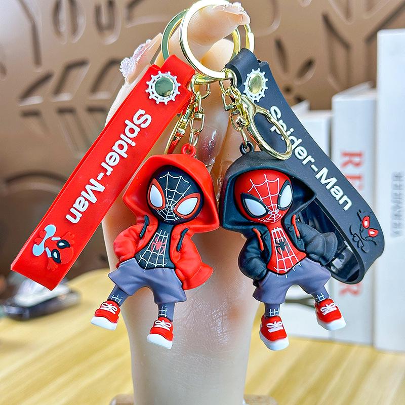 2025 Spider-Man Knitted Hoodie Keychain: Marvel Souvenir and Gift