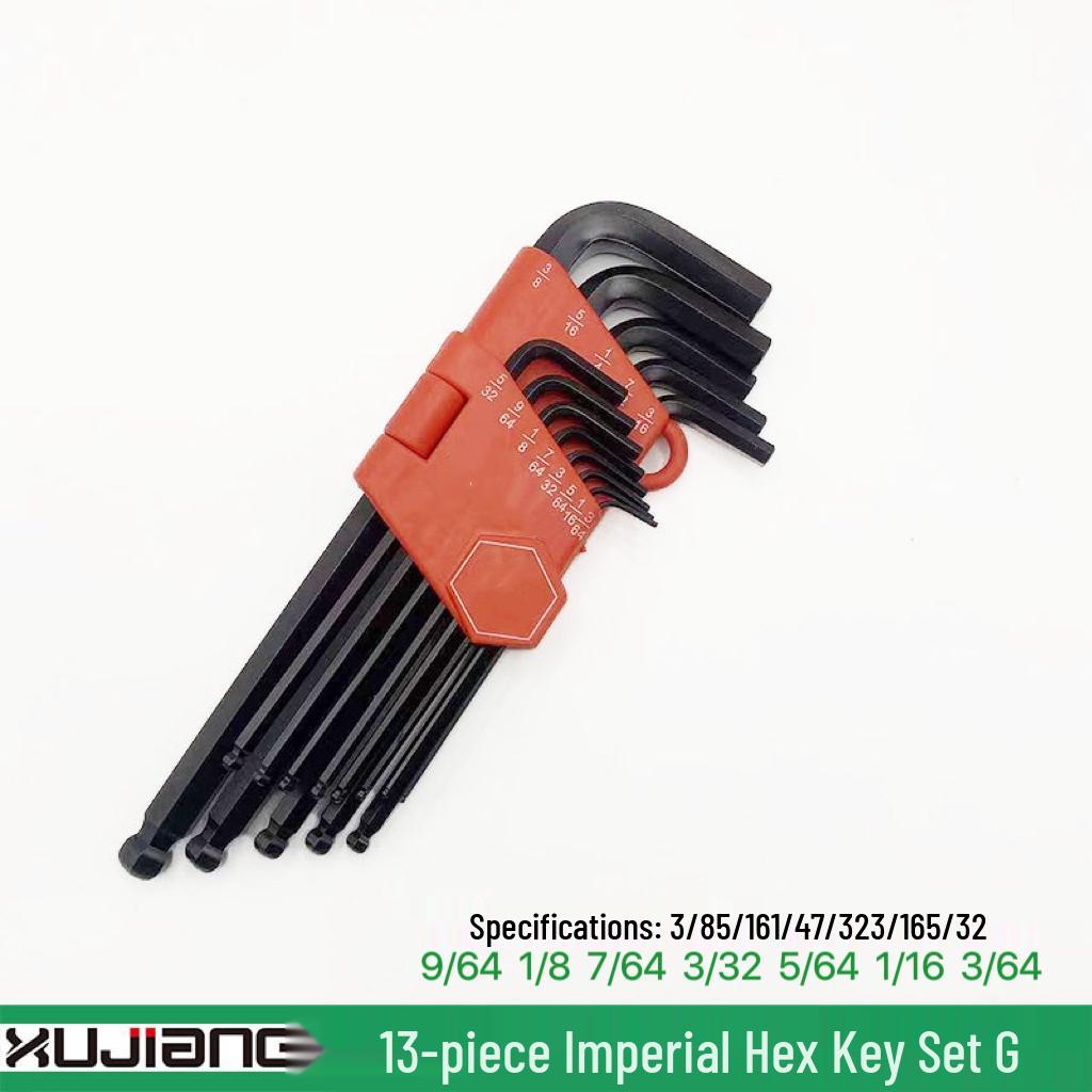 Irregular Hex Wrench Set: 1/16, 5/64, 3/32, 1/8, 5/32, 1/4, 5/16, 3/8 Inch