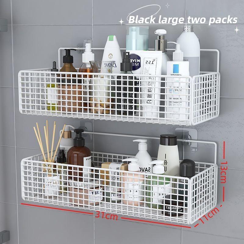 Bathroom Storage Rack Bathroom Shelf Wall Mounted Corner Storage Shelves Punch-free Toilet Rack Bathroom Organizer