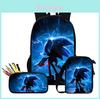 Conjunto de Mochila do Sonic The Hedgehog Com Design de Desenho Animado Impresso em 3D Para Uso Diário