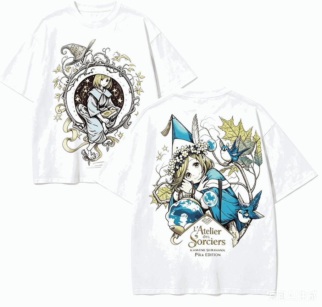 Witch Hat Atelier Anime Lover TShirt Harajuku Cotton NewModel High Street Retro Fashion Oversized Unisex Hot Product Classic